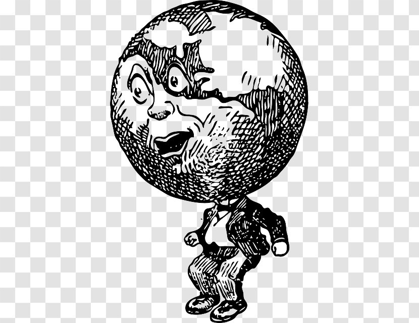 Globe Earth Clip Art - Silhouette - Man Surprised Transparent PNG