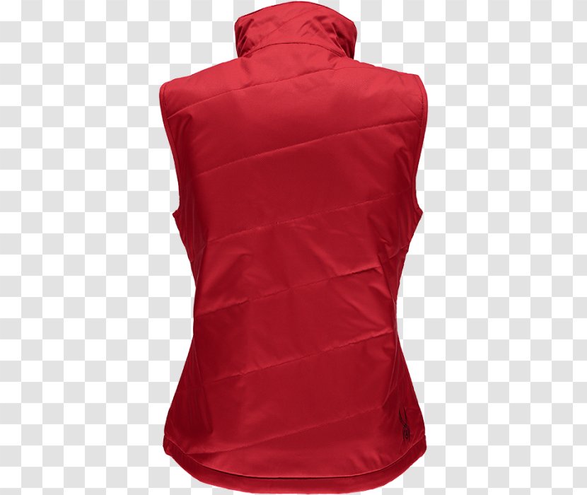 Jacket Spyder Thinsulate Uniform Gilets - Car Seat Cover - Red Undershirt Transparent PNG
