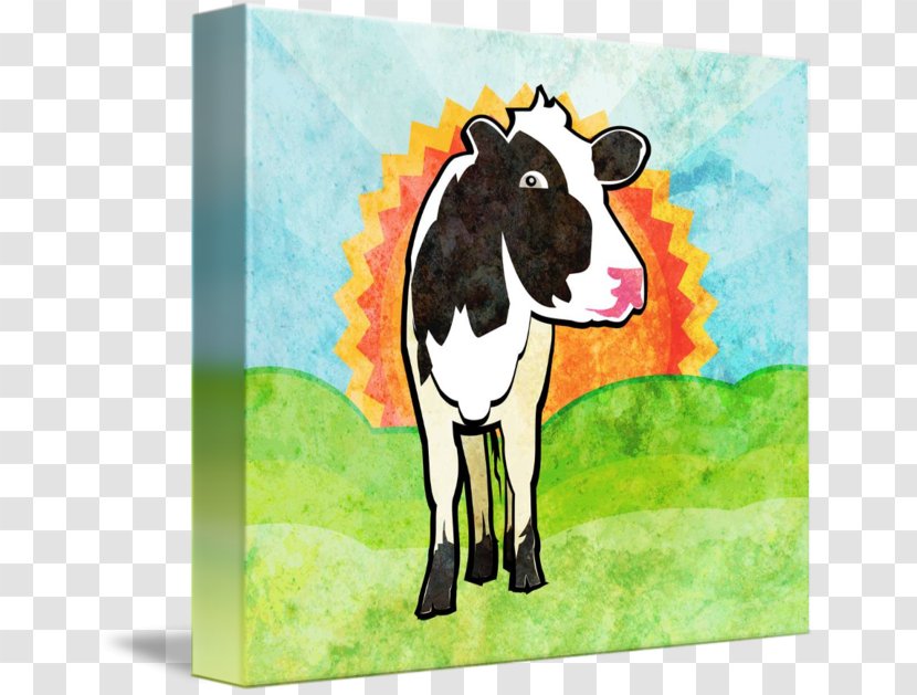 Dairy Cattle Painting Art - Canvas Transparent PNG