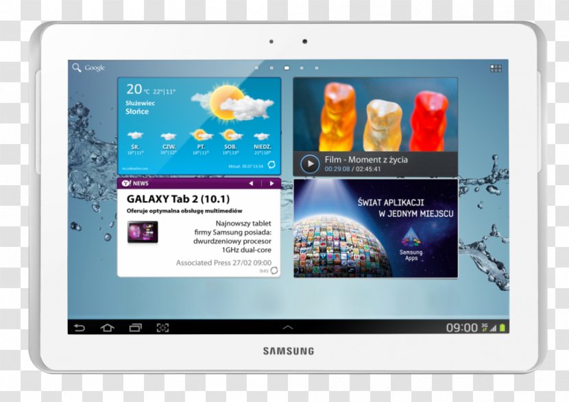 Samsung Galaxy Tab 10.1 2 Group Android - Computer Monitor Transparent PNG