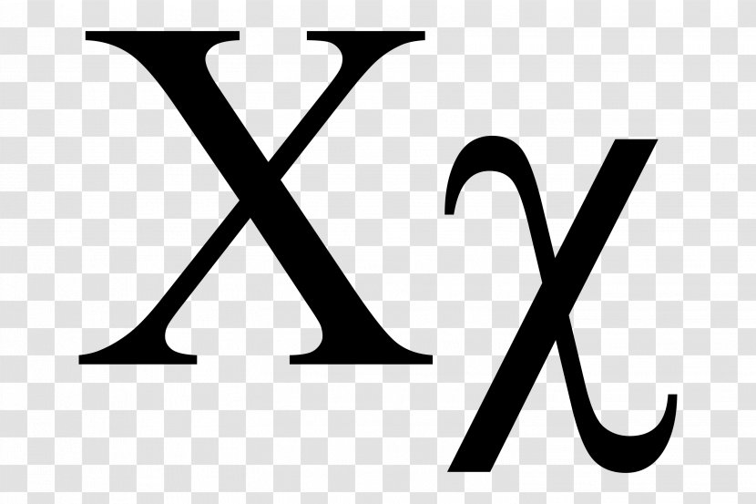 Greek Alphabet Chi Rho Letter - Black And White Transparent PNG