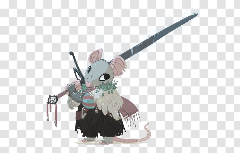 Rat Mouse Knight Character Model Sheet Transparent PNG