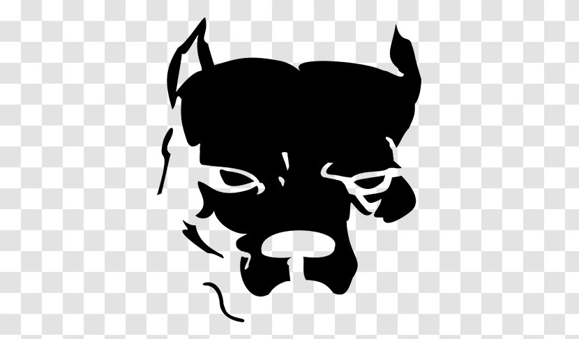 American Pit Bull Terrier Decal Car Sticker - Black And White Transparent PNG