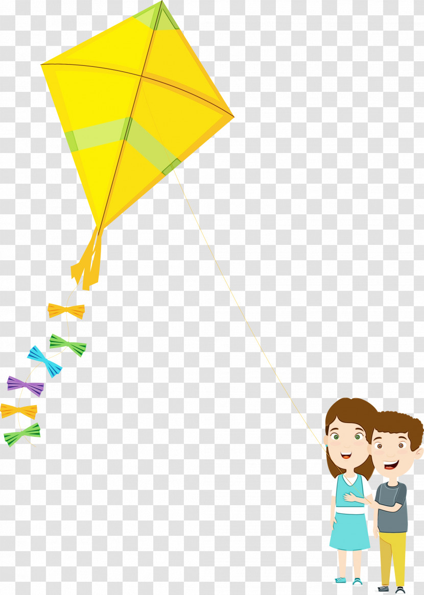 Kite Yellow Sport Kite Line Child Transparent PNG