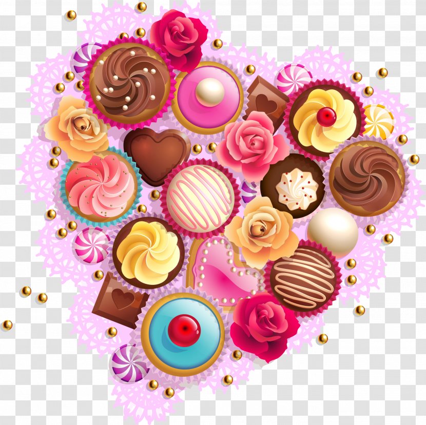 Lollipop Valentine's Day Cupcake Candy Heart - Muffin - Holi Png Transparent PNG