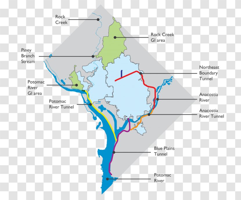 Anacostia River District Of Columbia Water And Sewer Authority Potomac Separative Project - Washington Dc - Metro Blue Line Transparent PNG