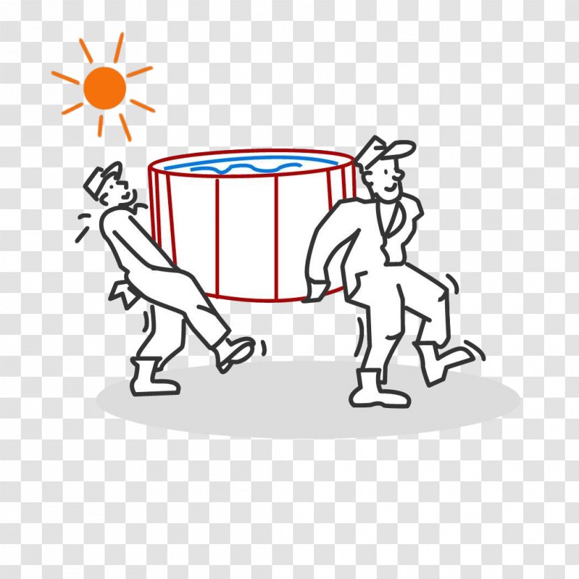 Hot Tub Two Men & A Spa Dolly Service Swimming Pools Business - Cartoon - Maintenance Creepy Transparent PNG