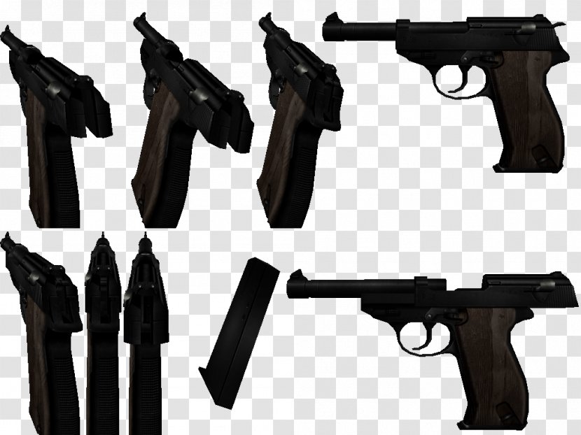 Firearm Trigger Pistol Gun Airsoft - Flower - Pixel 3D Transparent PNG