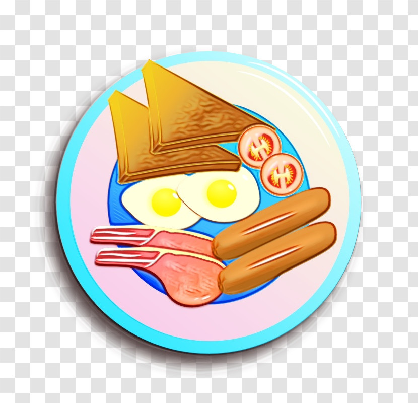 Fried Egg Food Breakfast Junk Food Plate Transparent PNG