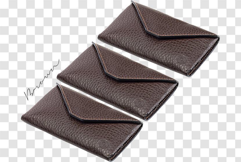 Wallet Leather Credit Card Cowhide Material - Brown Business Transparent PNG