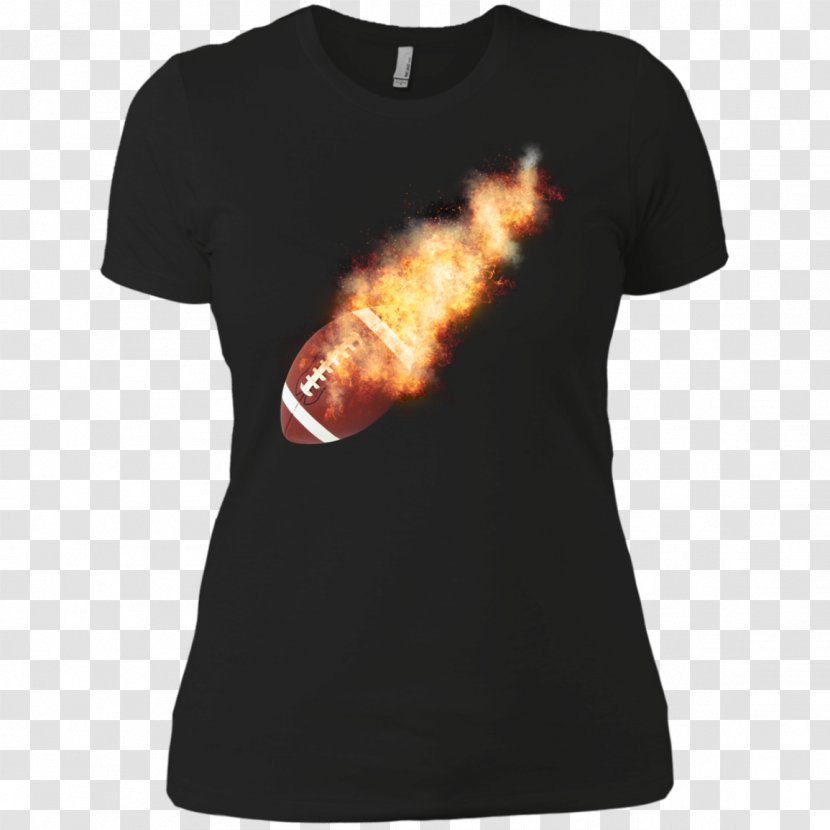 T-shirt Hoodie Clothing Sleeve - Tshirt - Flaming Football Transparent PNG