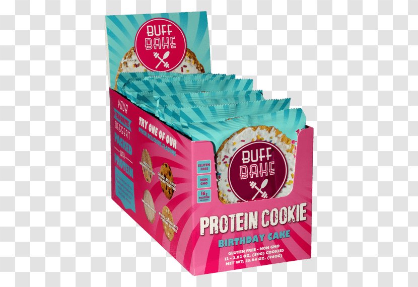 Birthday Cake Dietary Supplement Buff Bake Protein Sandwich Cookies Biscuits - Bodybuilding Transparent PNG