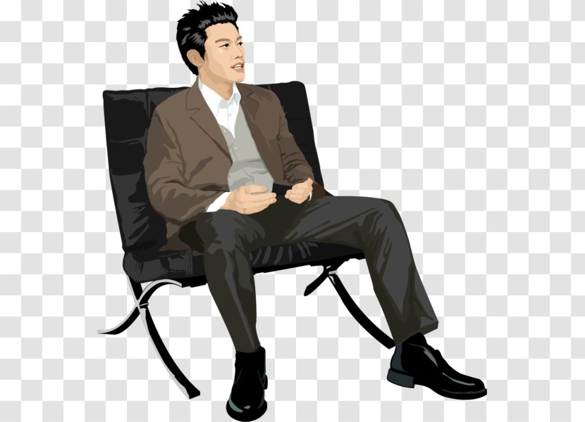 Sitting Position Clip Art - Man Transparent PNG