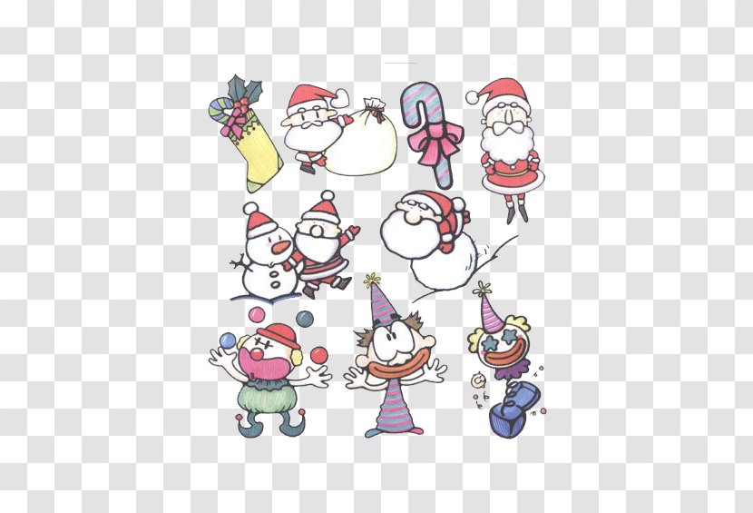 Santa Claus Christmas Decoration Clip Art - Snowman - Free Pull All Kinds Of Material Transparent PNG