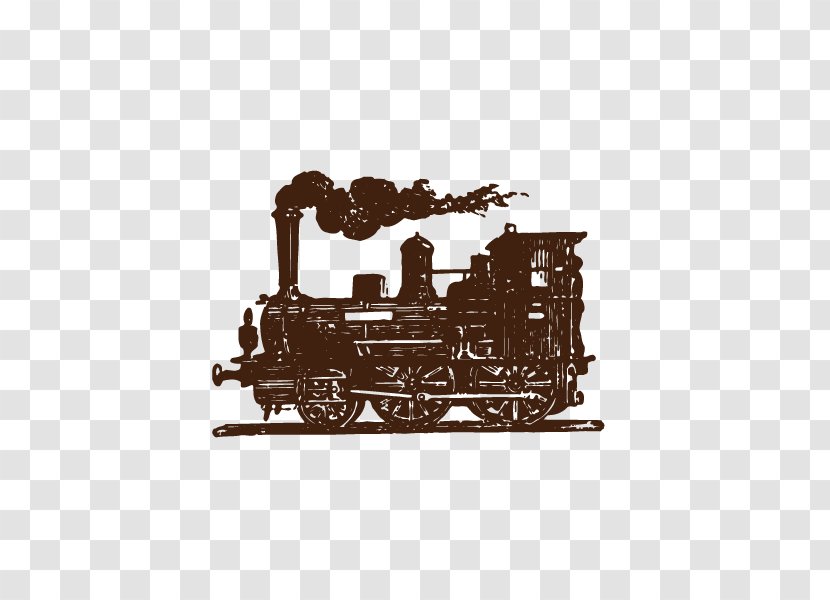 Train Royalty-free Illustration - Drawing - Train,steam Train,Retro Transparent PNG