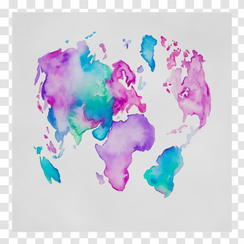 Watercolor Background - Purple - Paint World Transparent PNG