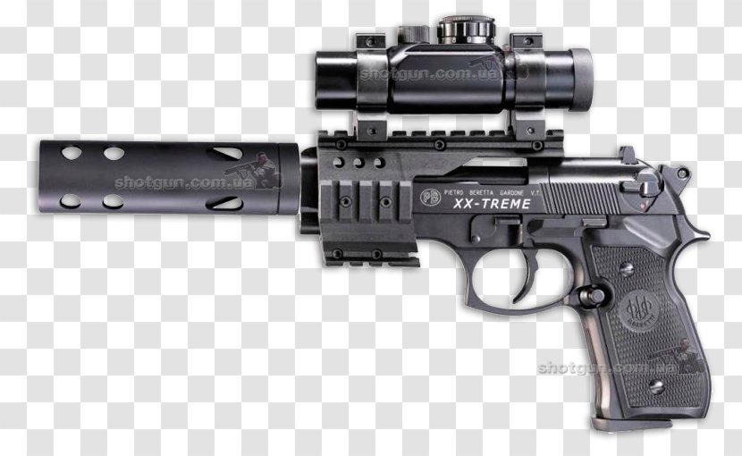 Beretta M9 92 Air Gun Pistol - Cartoon - Weapon Transparent PNG