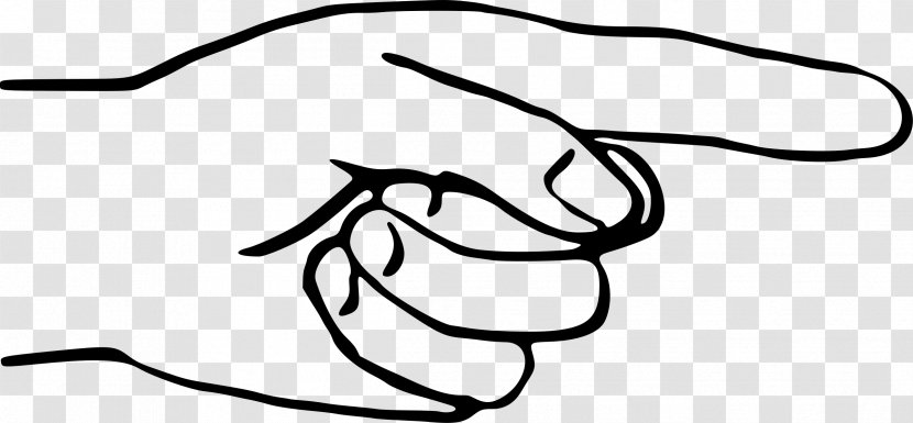 Index Finger Drawing Hand Middle Clip Art - Monochrome Photography - Gesture Transparent PNG