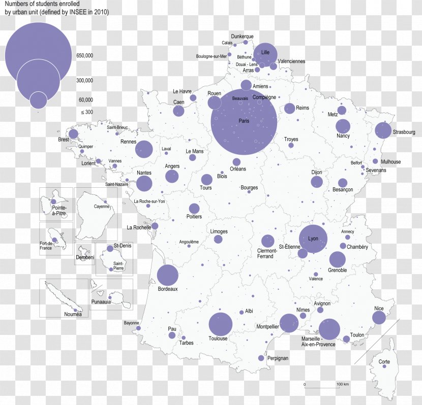 France Higher Education Student Map Transparent PNG