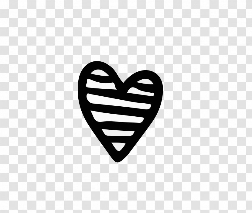 Heart Euclidean Vector Drawing - Black And White - Hand Drawn Heart-shaped Transparent PNG