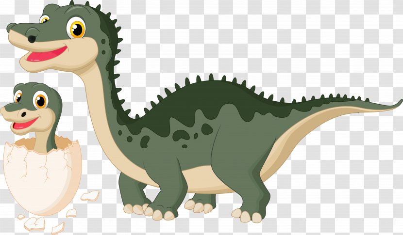 Triceratops Tyrannosaurus Dinosaur Cartoon - Reptile - Vector Transparent PNG