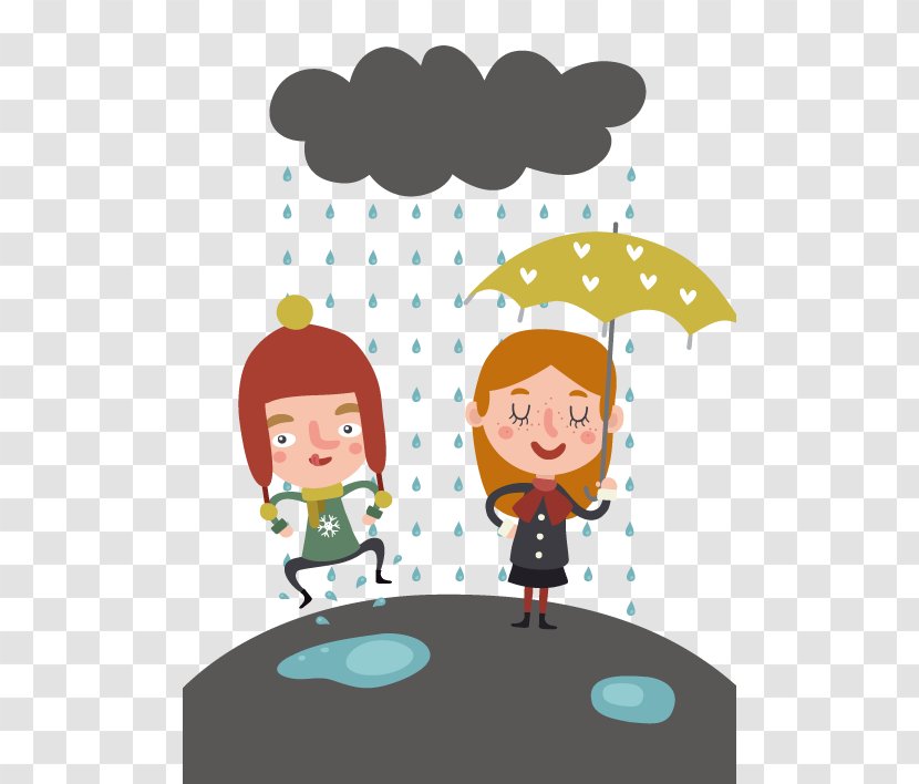 Rain Illustration - Winter - Vector Transparent PNG