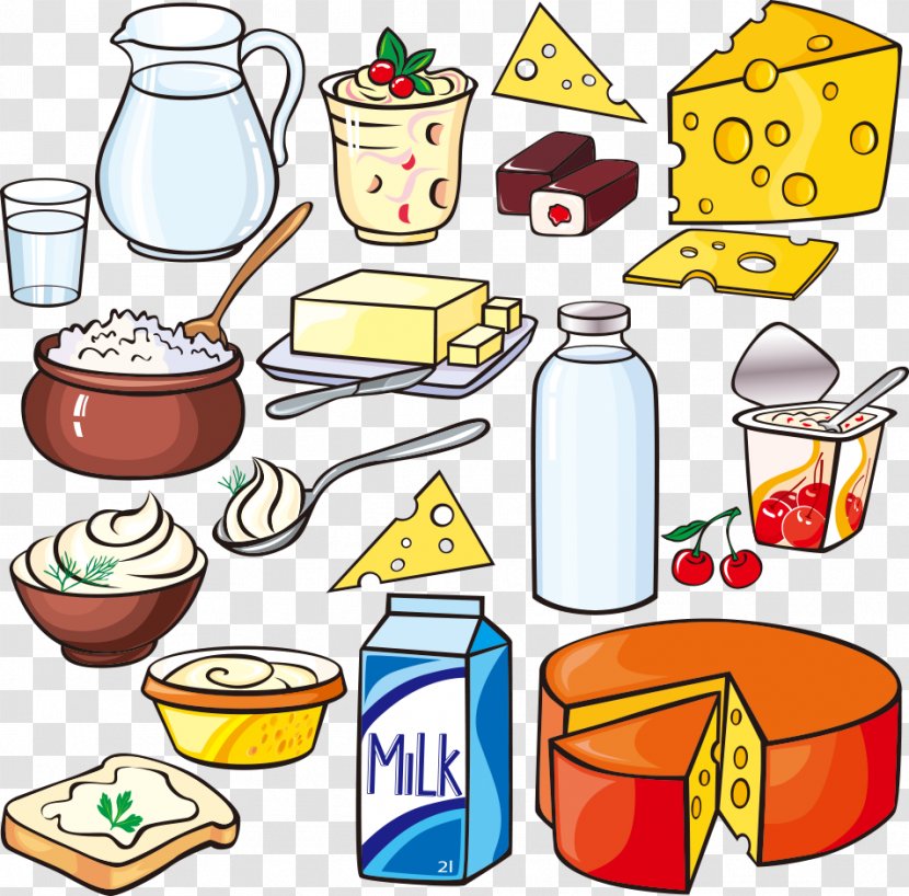 Milk Dairy Product Royalty-free Clip Art - Vector Cheese And Transparent PNG