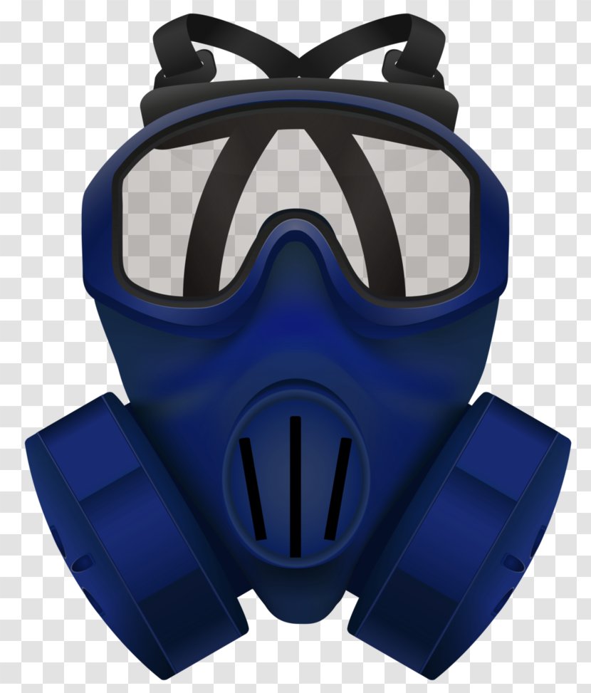 Gas Mask Clip Art - Cobalt Blue Transparent PNG
