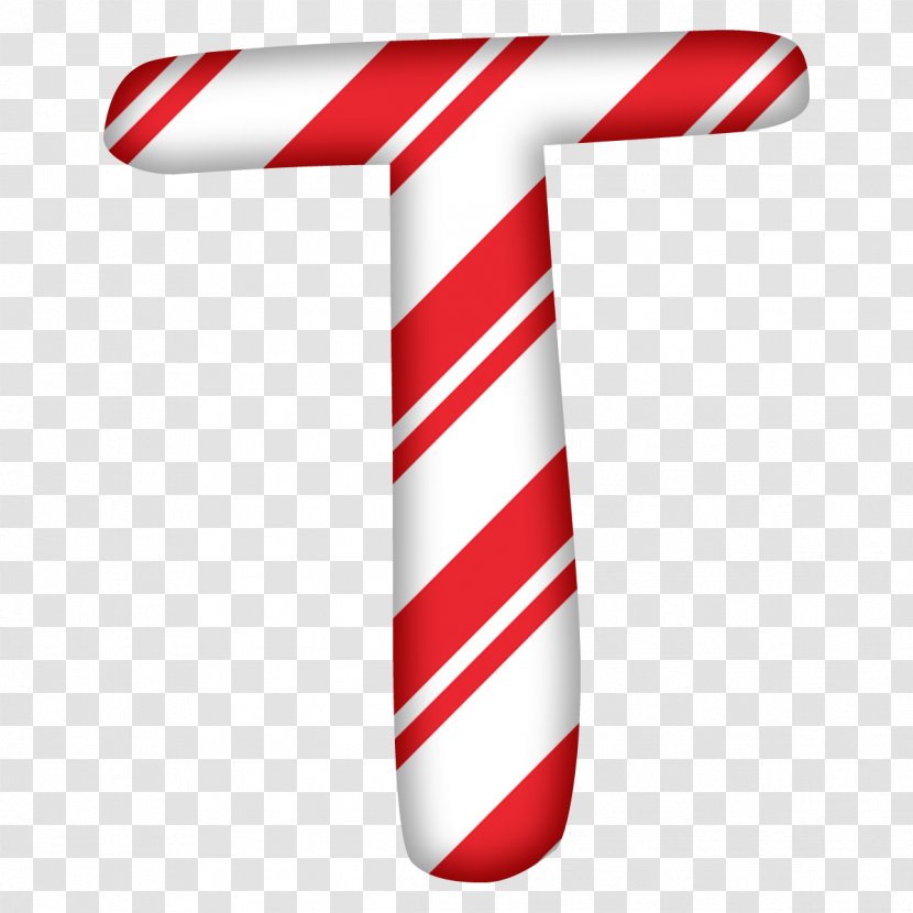 Candy Cane Santa Claus Lollipop Letter Christmas - Alphabet Transparent PNG