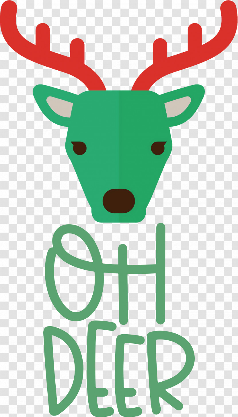 OH Deer Rudolph Christmas Transparent PNG