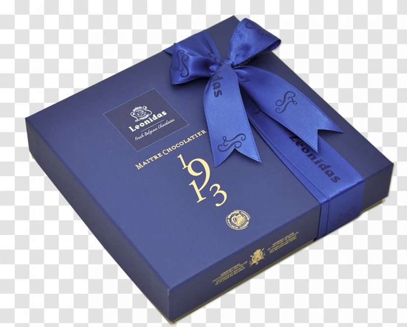 Belgian Chocolate Cuisine Box Leonidas Marzipan - Blue Gift Transparent PNG