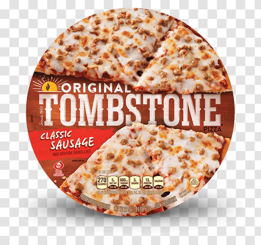 Pizza Tombstone Pepperoni Garlic Bread Bacon - European Food Transparent PNG