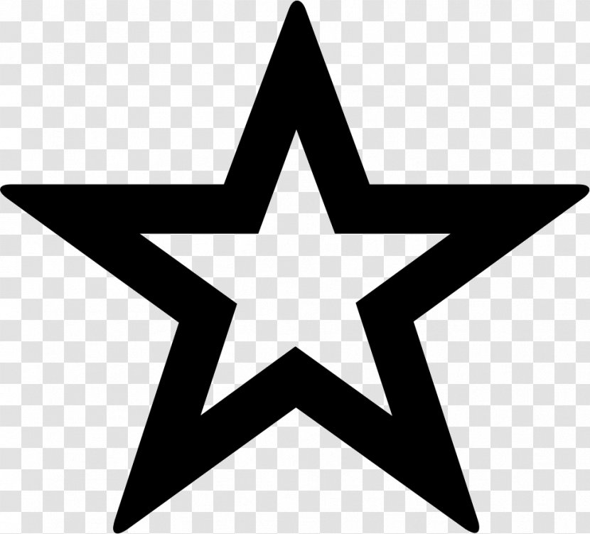 Star - Black And White - Triangle Transparent PNG