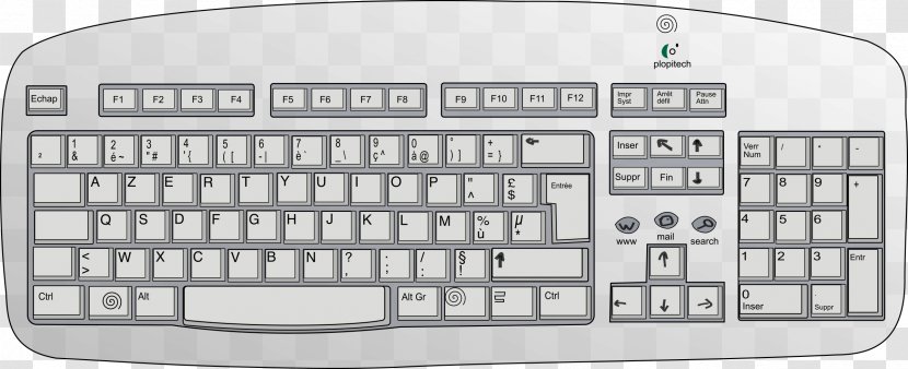 Computer Keyboard Mouse Shortcut Clip Art - Pushbutton Transparent PNG