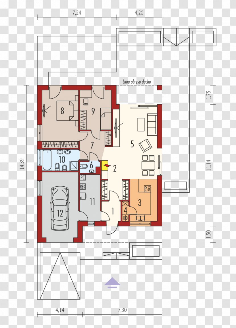 Gmina Wręczyca Wielka House Floor Plan Apartment Building Transparent PNG