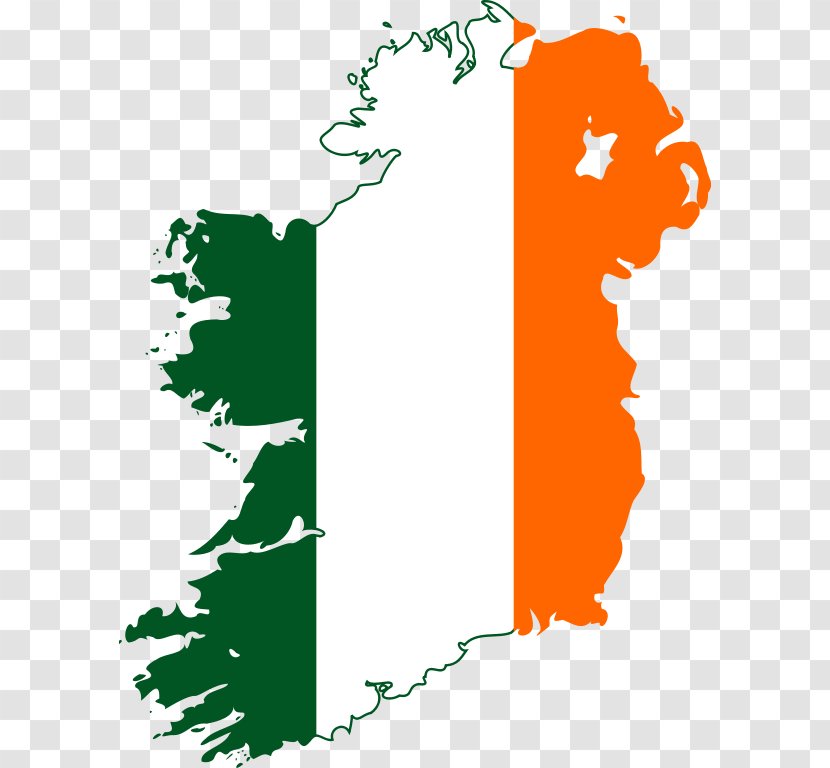 Flag Of Ireland National Map - Area - Irish Transparent PNG