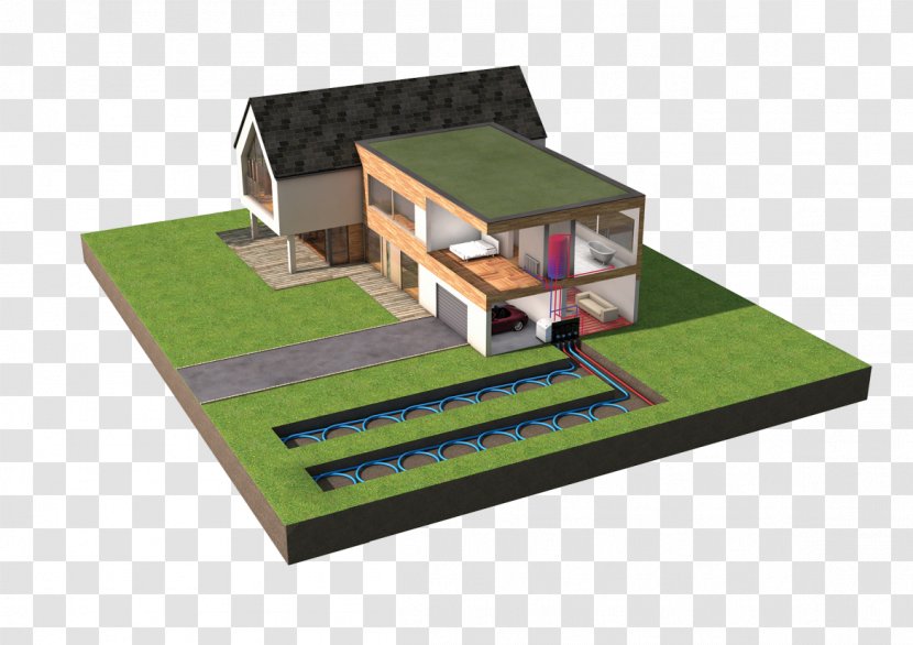 House Geothermal Heat Pump Roof - Diagram Transparent PNG