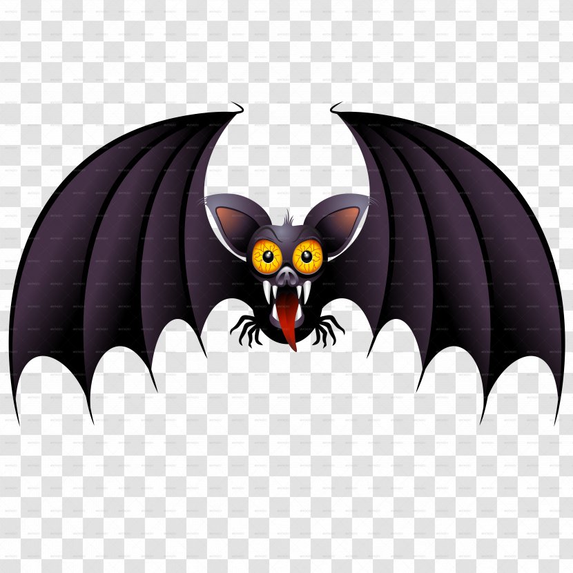 Bat Halloween Cartoon Transparent PNG