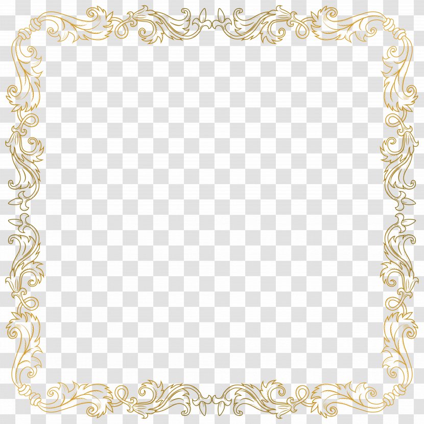 Placemat Pattern - Mime - Golden Border Clip Art Image Transparent PNG