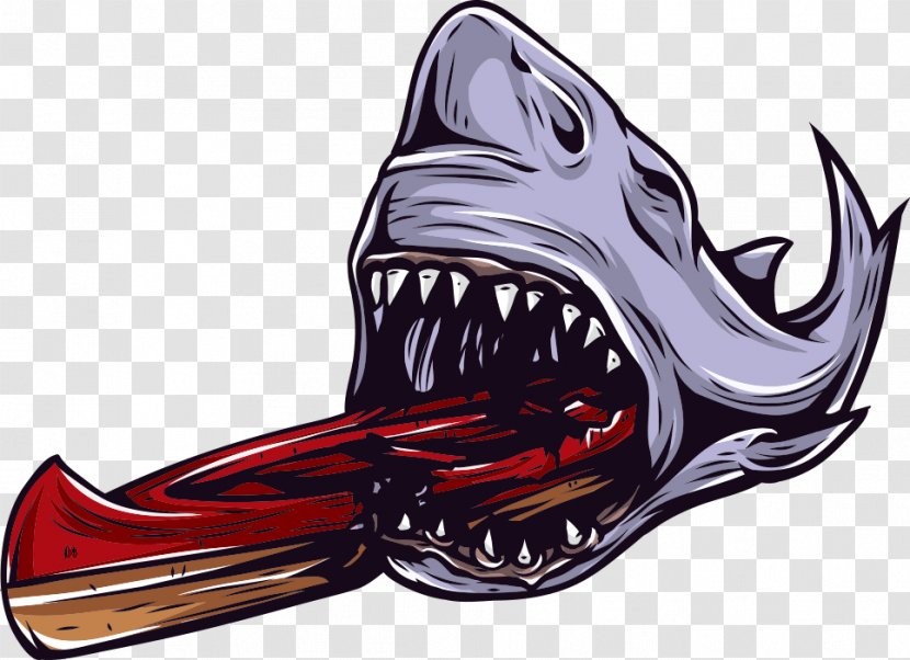 Shark Sticker Decal Illustration - Textile Printing - Creative Monster Transparent PNG