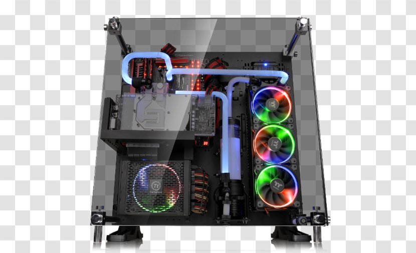 Computer Cases & Housings Core P5 ATX Wall-Mount Chassis CA-1E7-00M1WN-00 MicroATX Thermaltake - Toughened Glass - Rgb Reviewing Graphics In Britain Transparent PNG