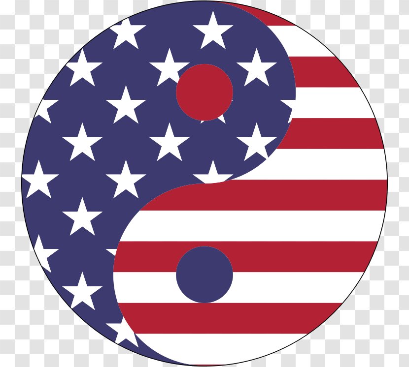 Yin And Yang Flag Of The United States Symbol Clip Art - Area - Strokes Transparent PNG