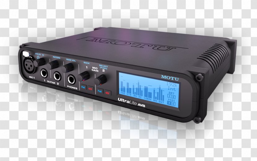 Digital Audio Microphone MOTU Ultralite AVB 18 X Video Bridging Mark Of The Unicorn - Sound Recording And Reproduction Transparent PNG