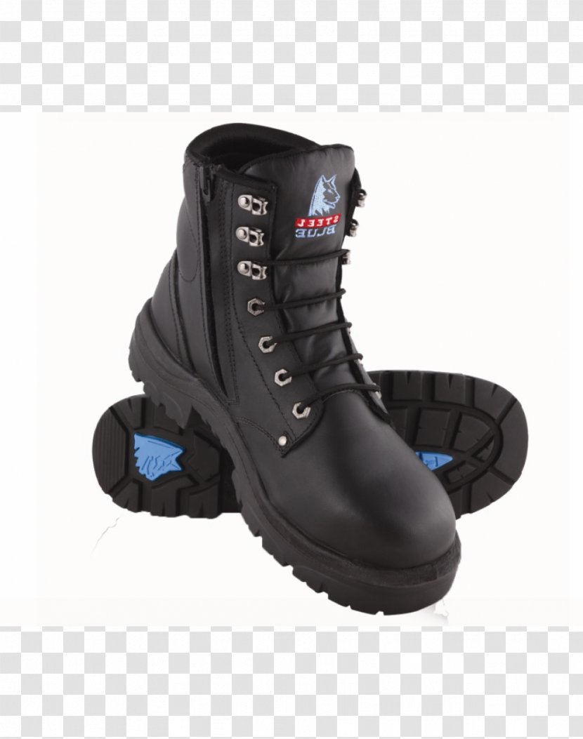 Steel-toe Boot Zipper Steel Blue - Outdoor Shoe - Safety Transparent PNG