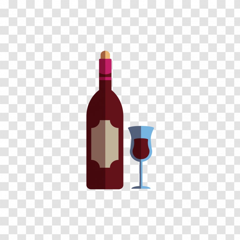 Red Wine Barbecue Grill Bottle - Restaurant - Brown And Blue Glass Transparent PNG
