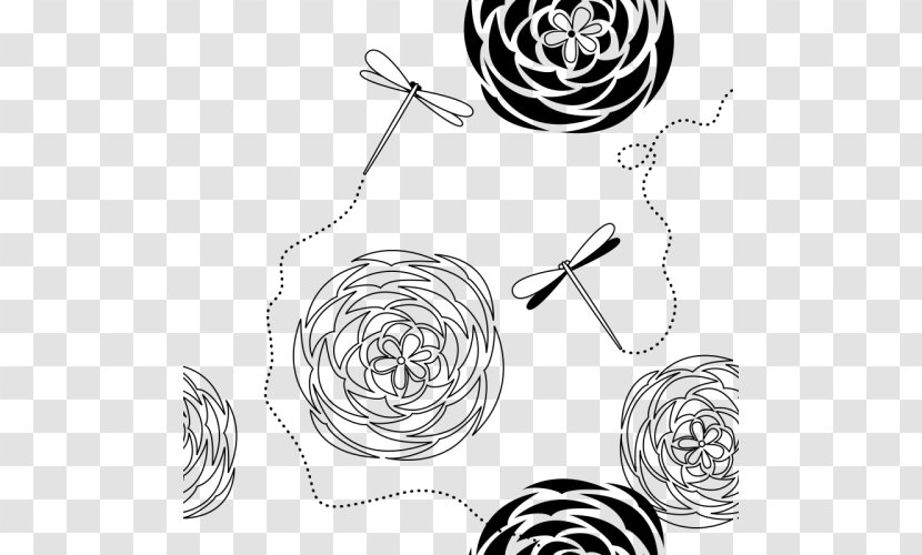 Clip Art Royalty-free Image Pattern Illustration - Flower - Dragonfly Vector Transparent PNG