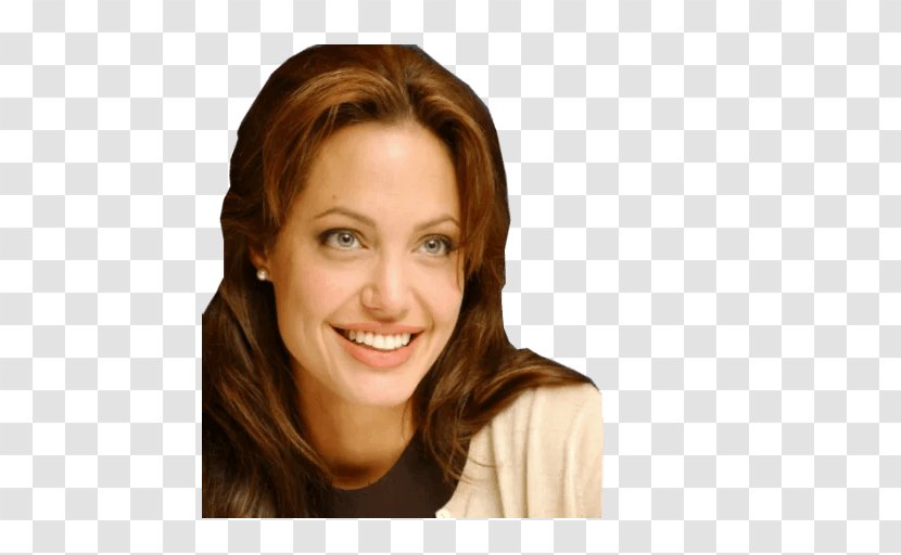 Angelina Jolie Sticker Telegram Portrait Transparent PNG