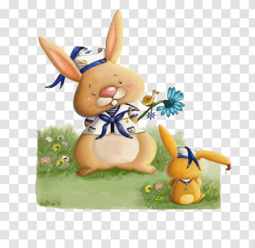 Easter Bunny Rabbit Cuteness - Figurine - Cute Teacher Transparent PNG