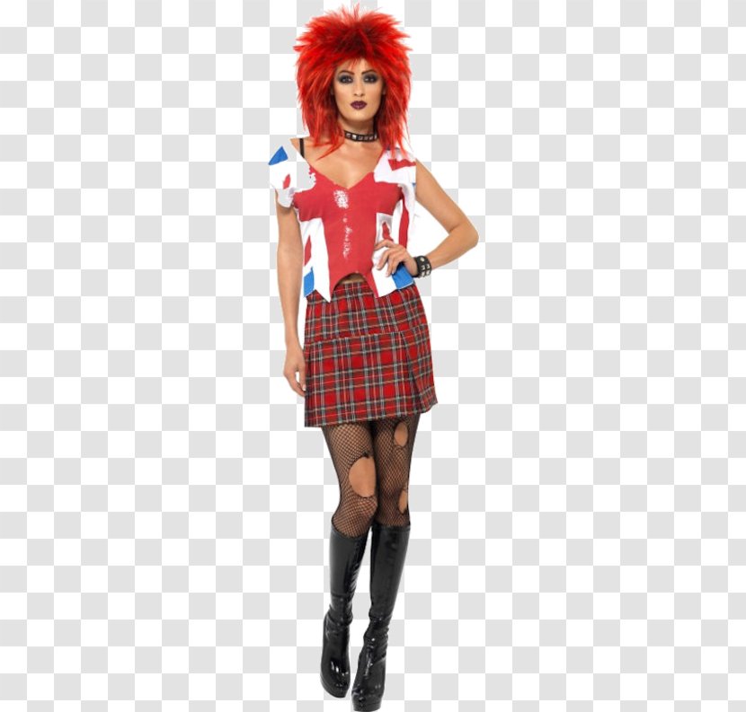 1980s T-shirt Costume Party Punk Fashion - Skirt - Red Nail Polish Transparent PNG