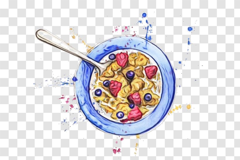 Watercolor Cartoon - Dish - Breakfast Cereal Transparent PNG
